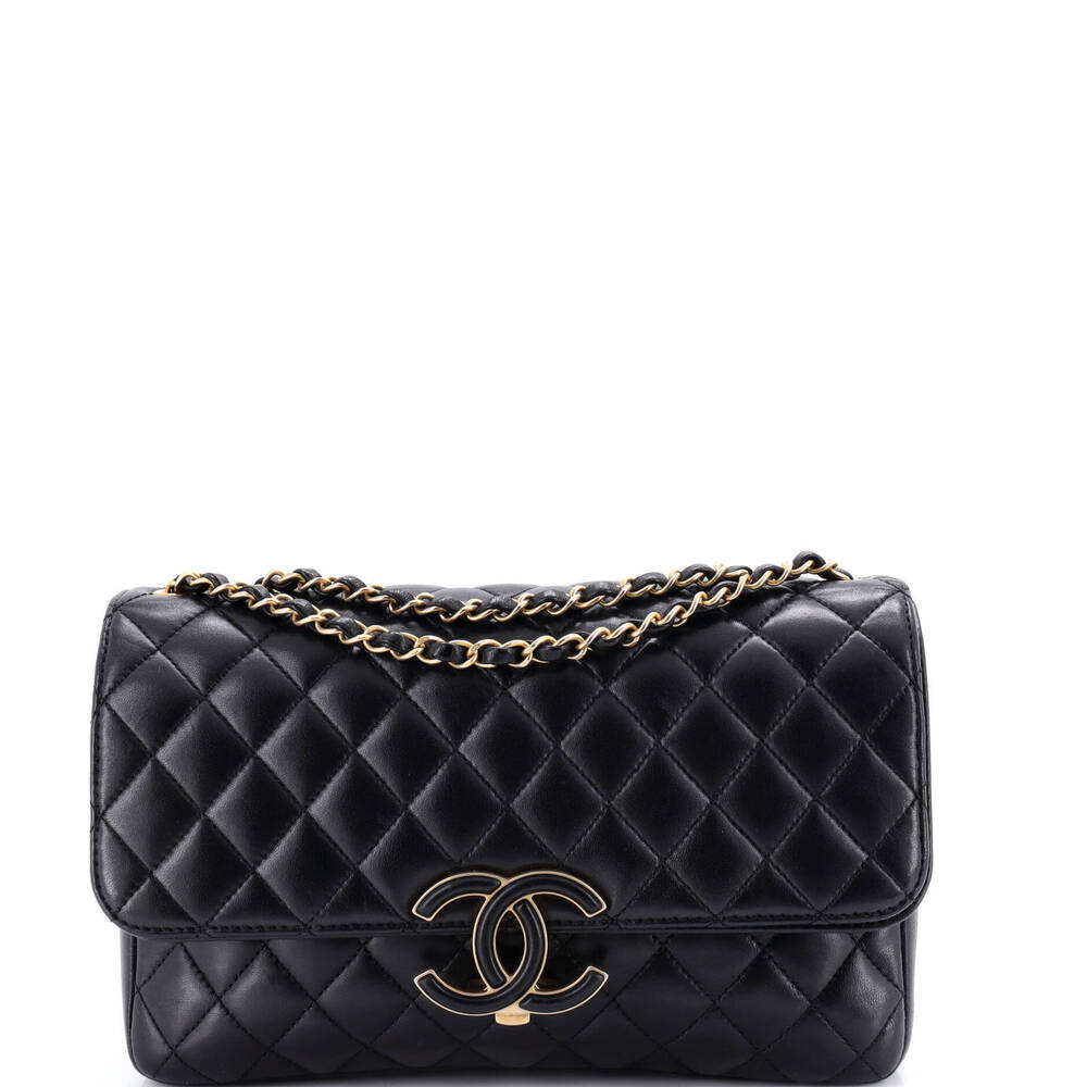 Chanel Medium CC Chic Double Flap Bag Quilted Lambskin